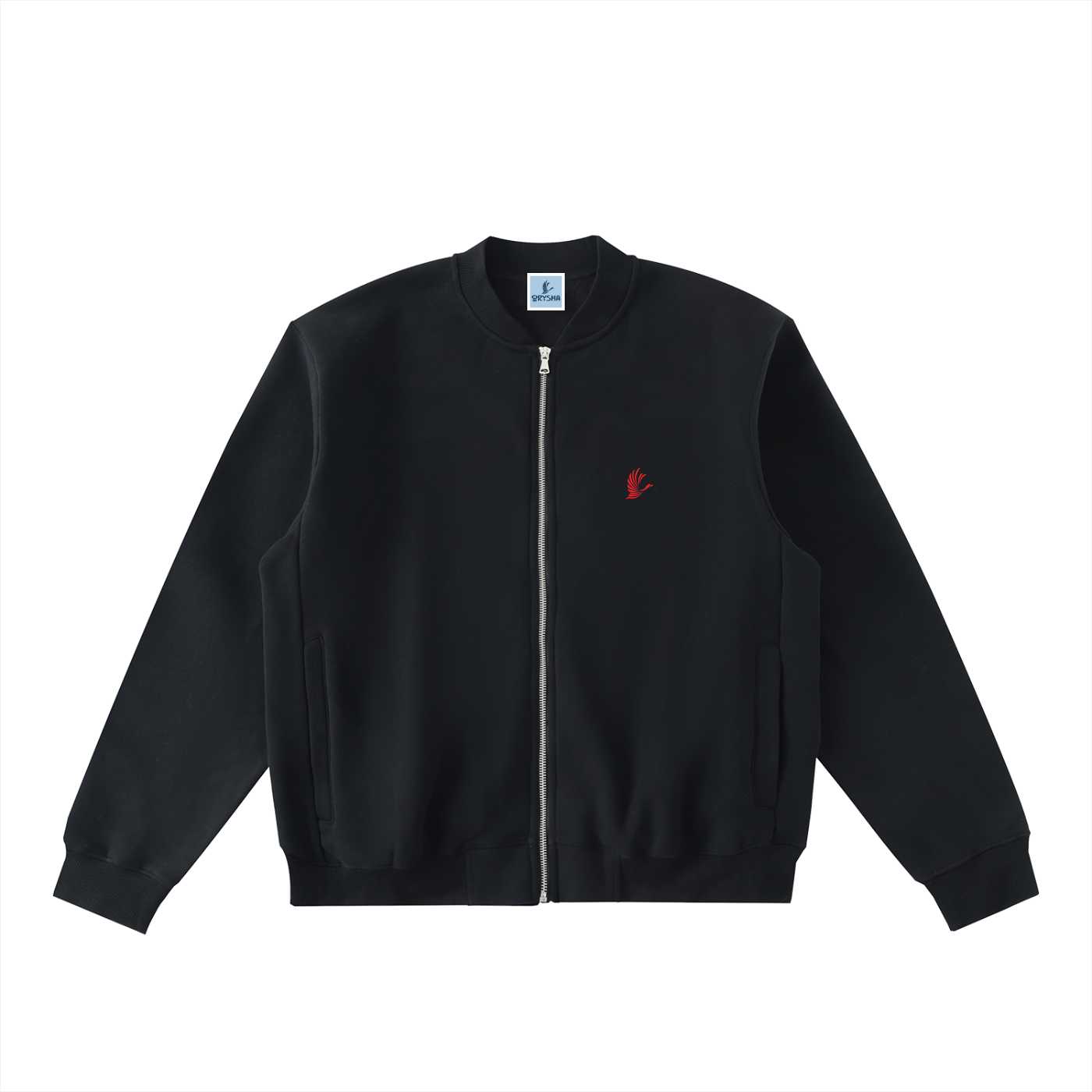 Women’s “Empowered” Zip-Up Fleeced Varsity Jacket