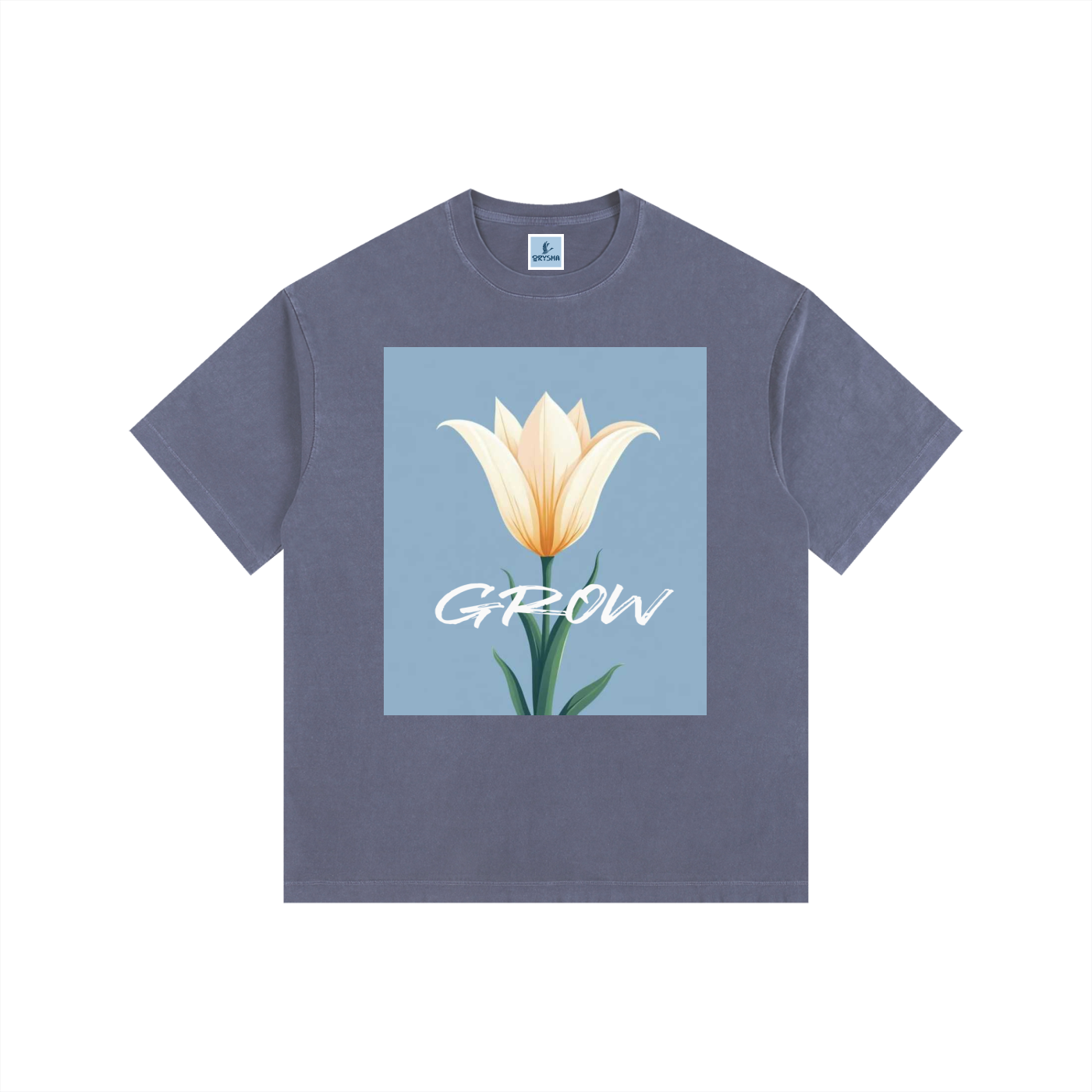 Women's "GROW" Vintage Washed Oversized Tee