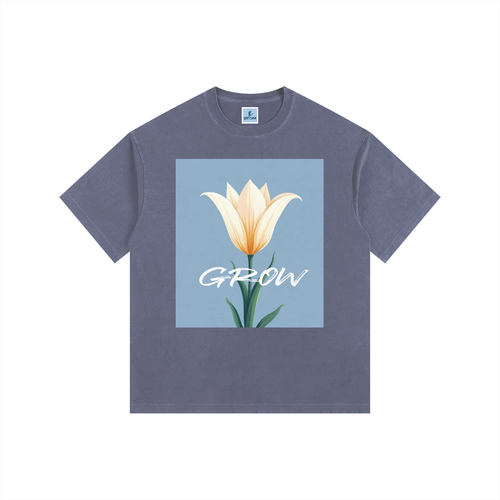 Women's "GROW" Vintage Washed Oversized Tee