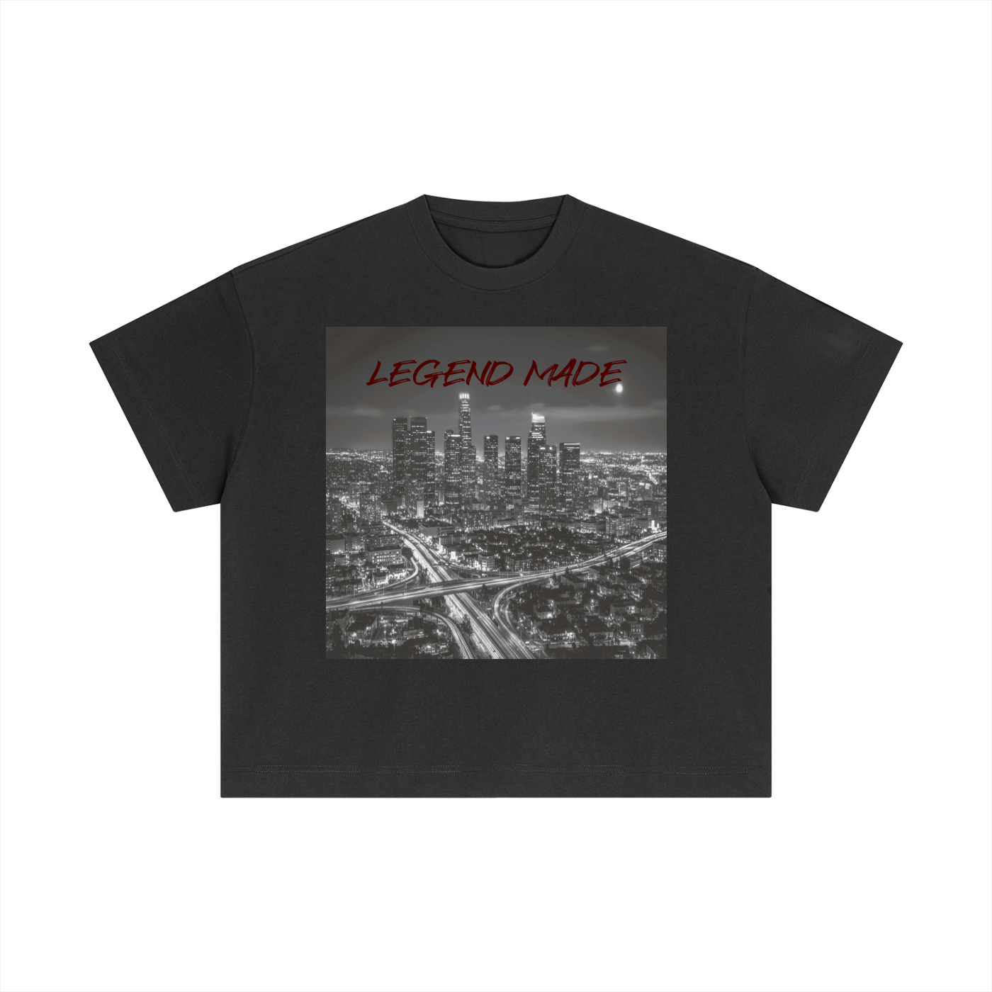 Unisex "Legend Made" Cotton Graphic Boxy T-Shirt
