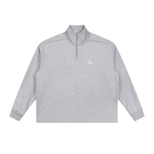 Unisex Heavyweight Essentials Half-Zip Rolled Edge Fleece Sweatshirt