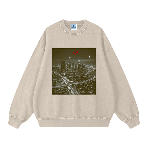 Unisex "LA" Snow Washed Oversized Sweatshirt