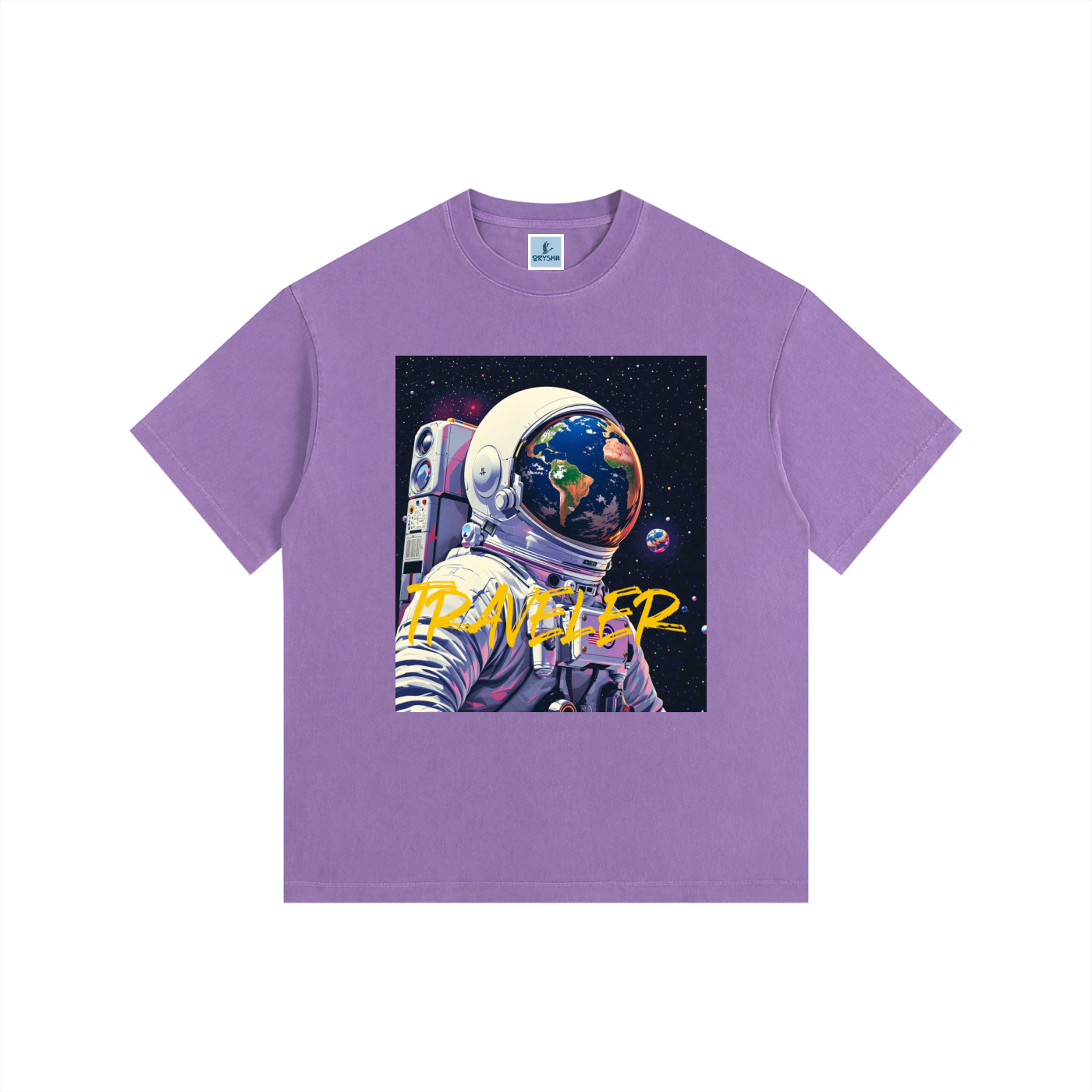 Women’s “Cosmic Traveler” Vintage Washed Oversized Cotton T-Shirt