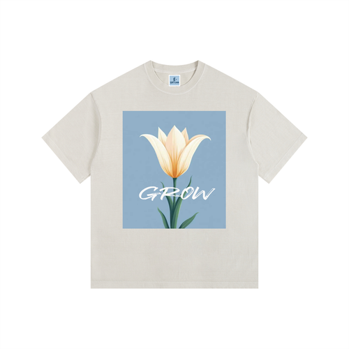 Women's "GROW" Vintage Washed Oversized Tee