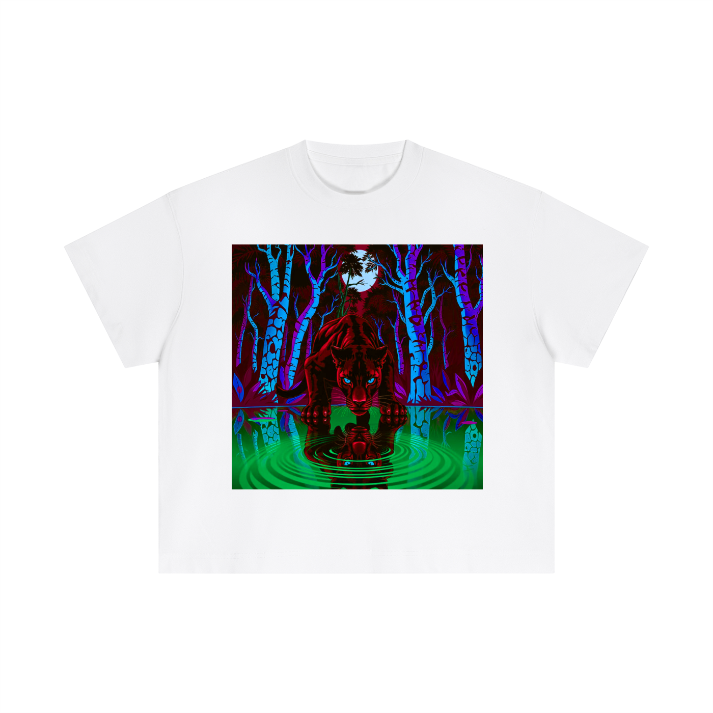 Unisex "Midnight Panther" Boxy Graphic T-Shirt