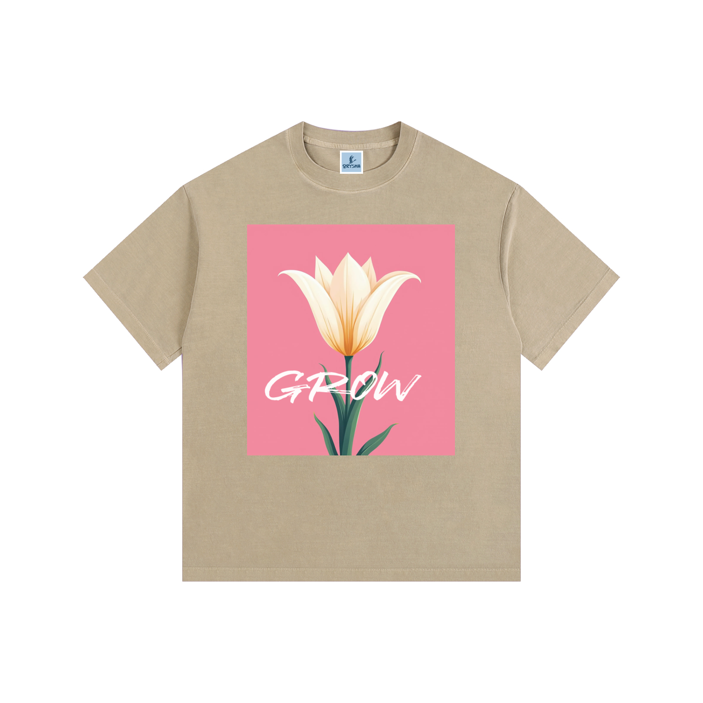 Women’s “GROW” Vintage Washed Oversized Cotton T-Shirt