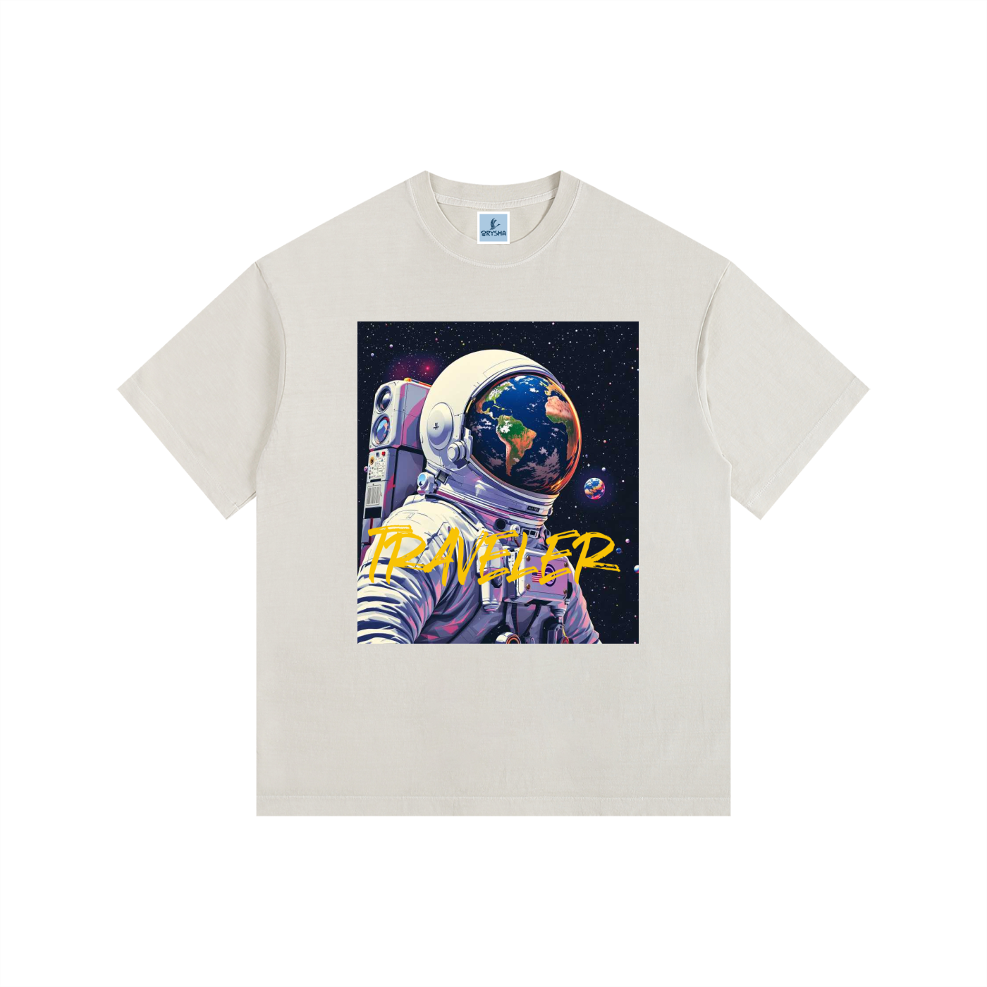 Women’s “Cosmic Traveler” Vintage Washed Oversized Cotton T-Shirt
