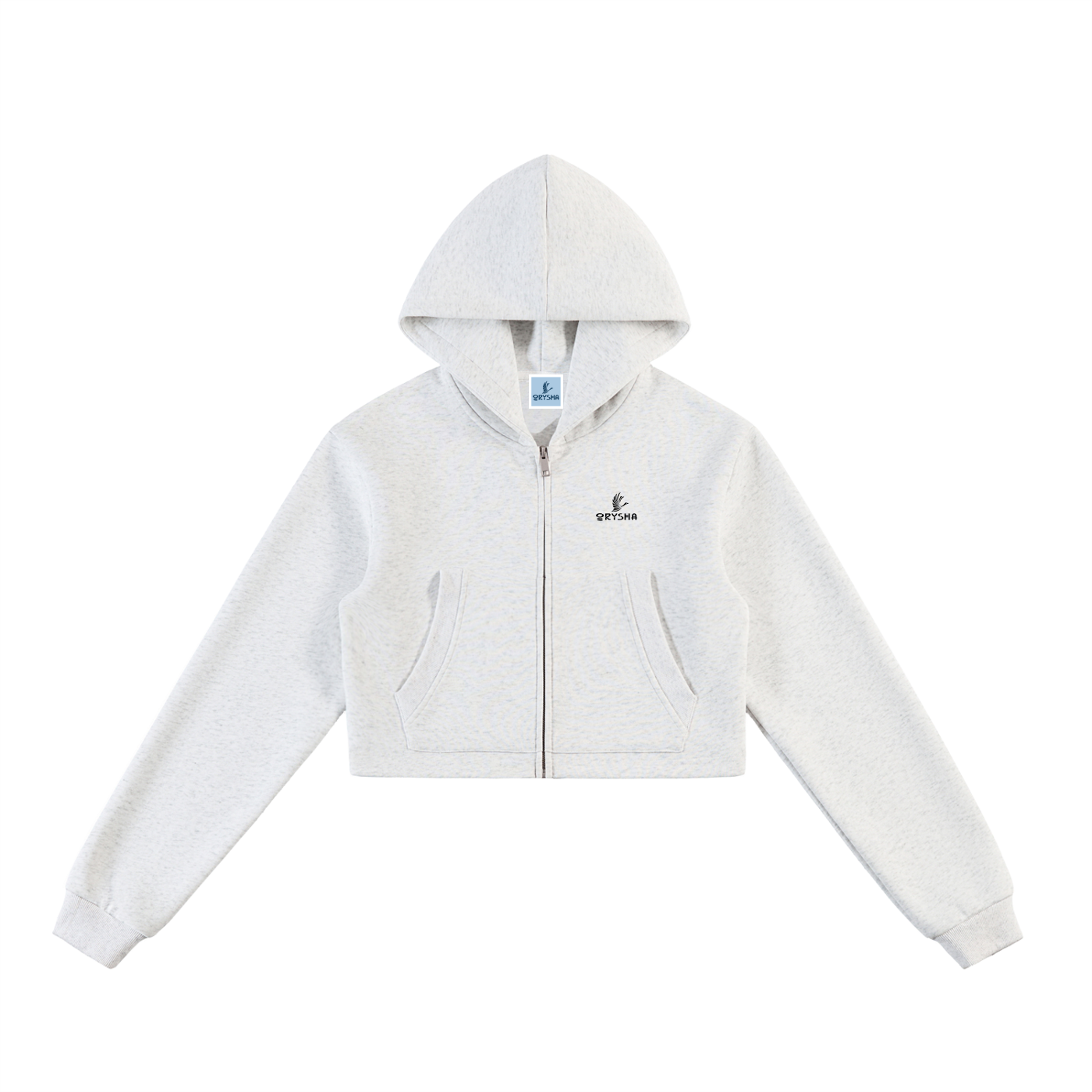 Women's Essential Cropped Zip-Up Hoodie