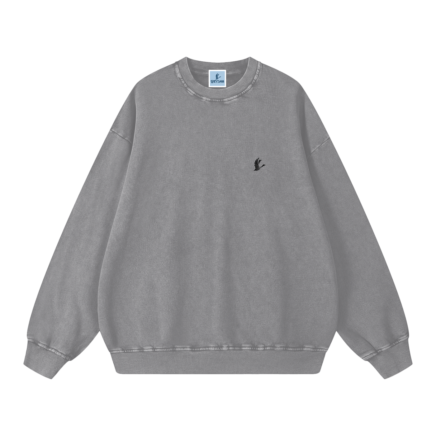 Unisex Essential Vintage Snow Washed Oversized Sweatshirt
