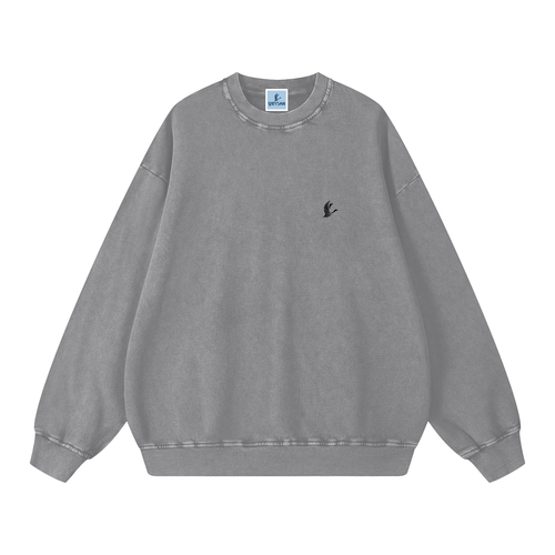 Unisex Essential Vintage Snow Washed Oversized Sweatshirt