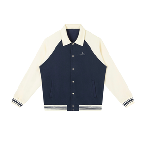 Navy Blue with Apricot