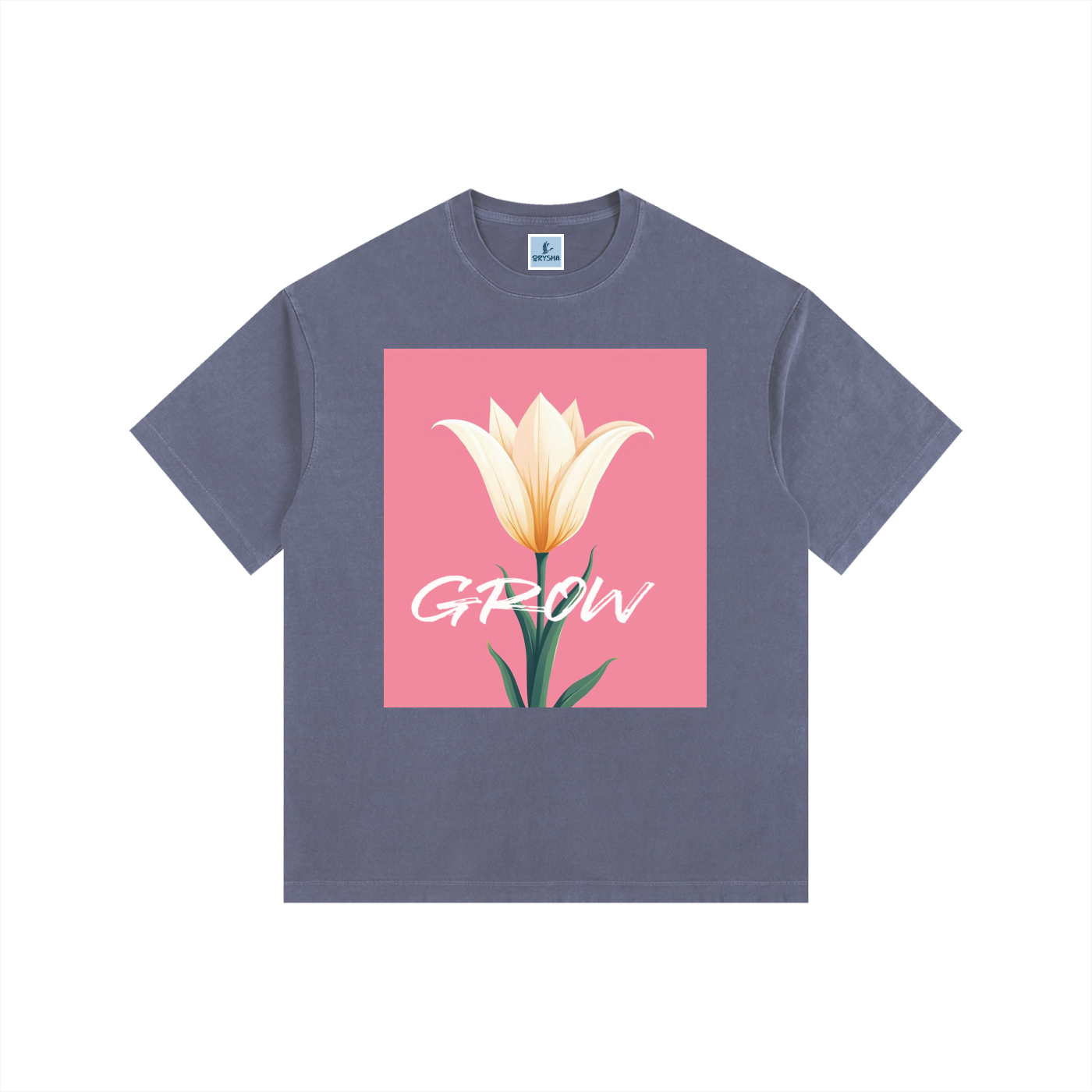 Women’s “GROW” Vintage Washed Oversized Cotton T-Shirt