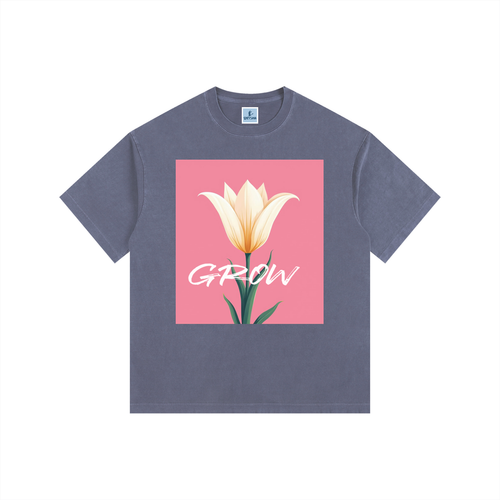 Women’s “GROW” Vintage Washed Oversized Cotton T-Shirt