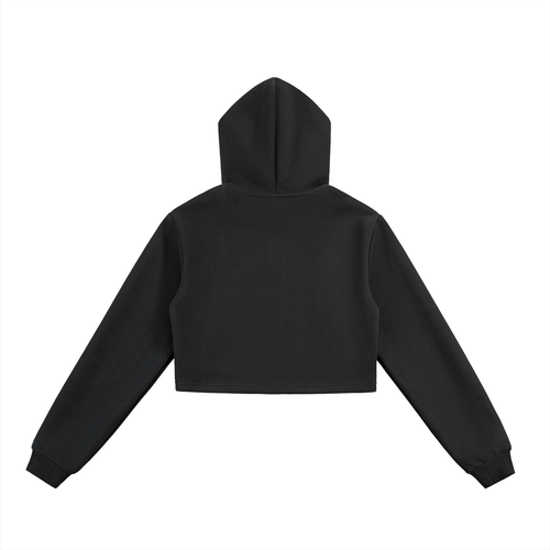 Sweat à capuche court zippé Essential