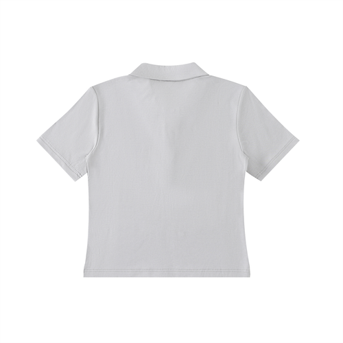 Women's Bodycon Short Sleeve Polo Shirt