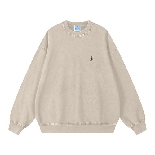 Unisex Essential Vintage Snow Washed Oversized Sweatshirt