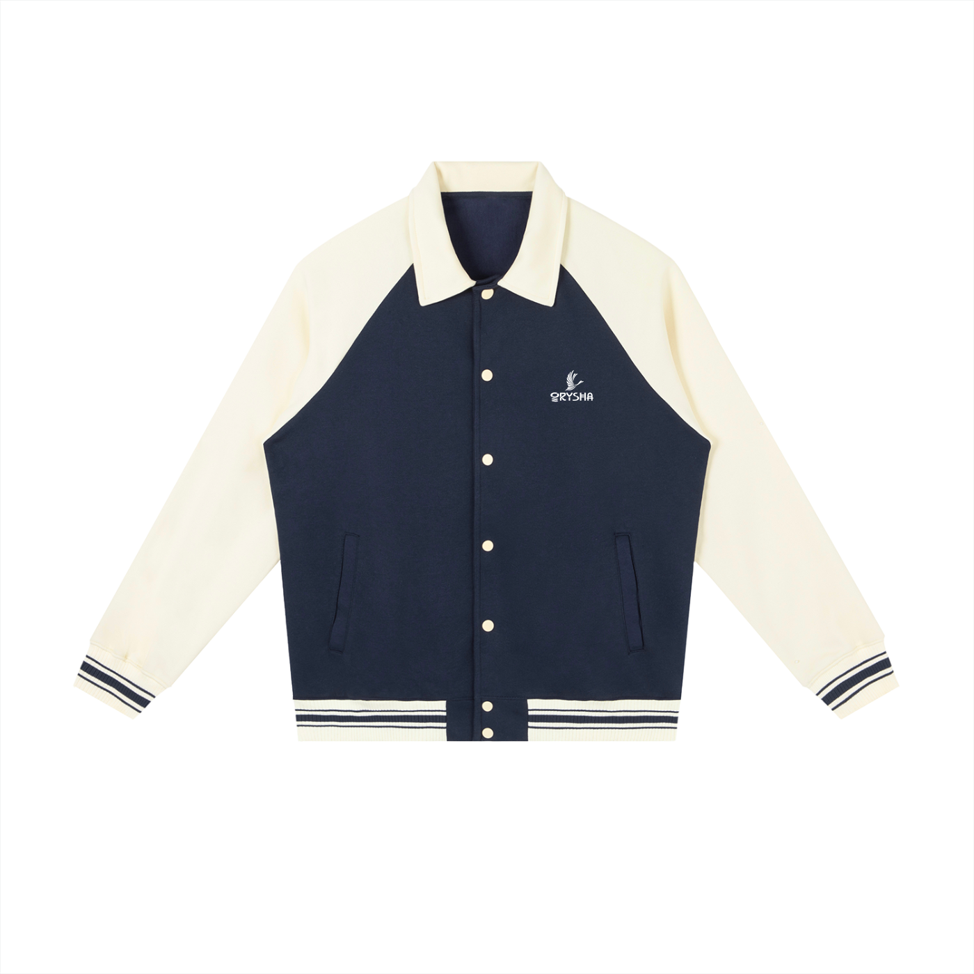 Men’s “Sho Nuff!” Contrast Raglan Sleeve Baseball Jacket