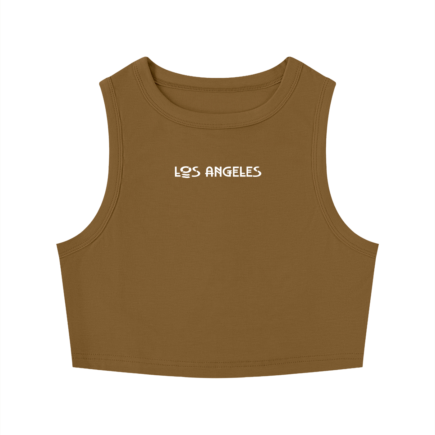Women's "Los Angeles" Tight Crewneck Crop Tank Top