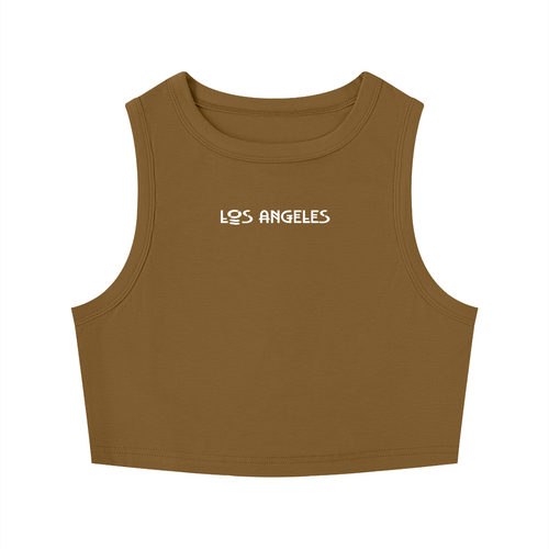 Women's "Los Angeles" Tight Crewneck Crop Tank Top