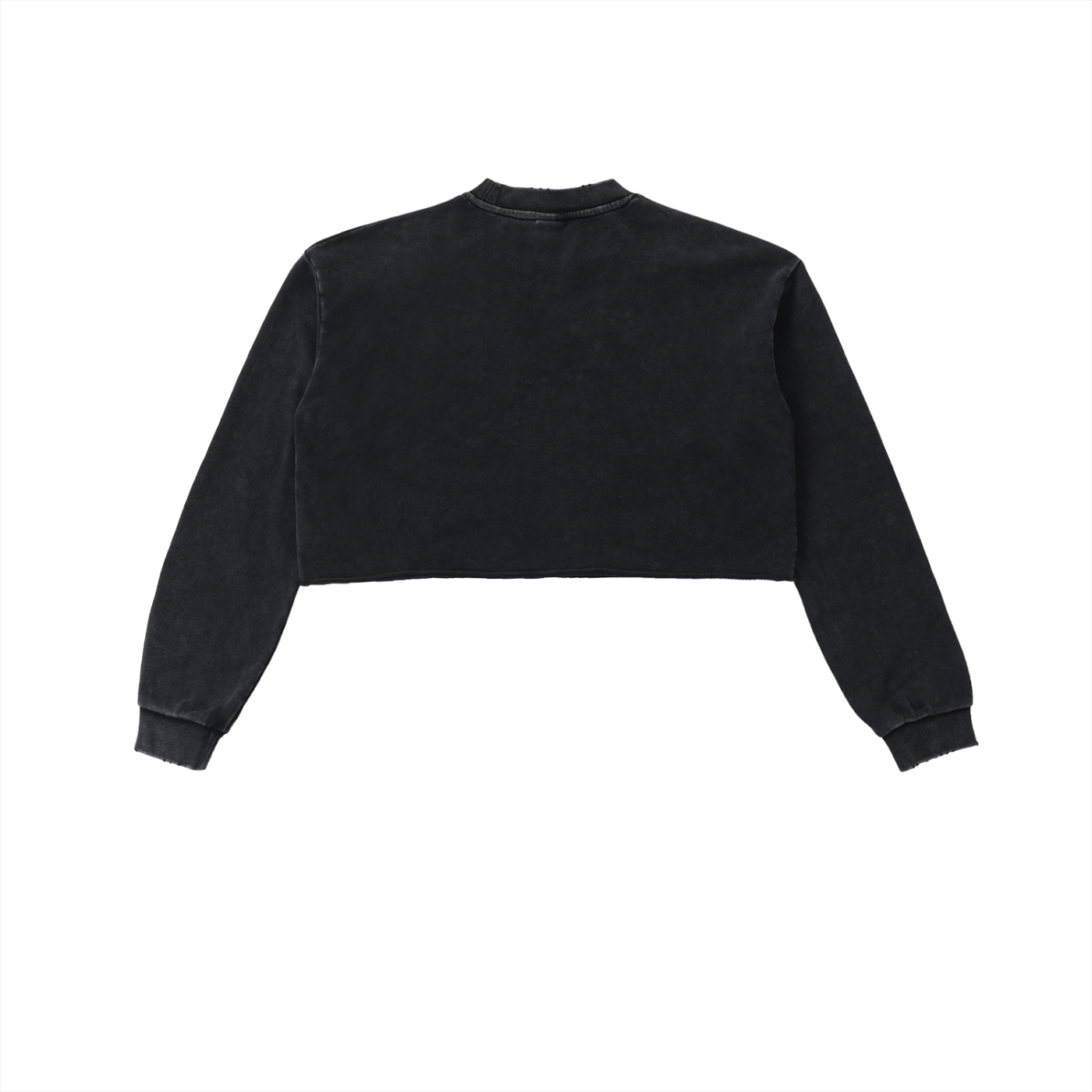 Women's "LA" Snow Washed Raw Edge Cropped Sweatshirt