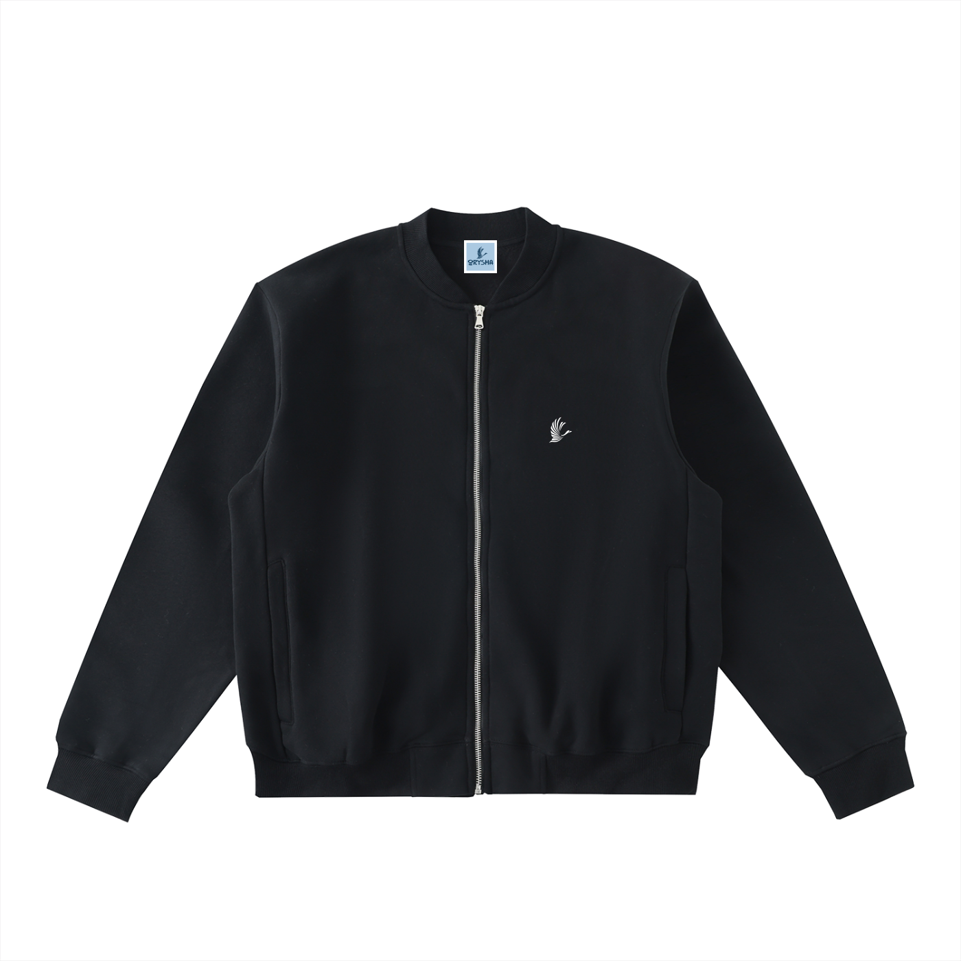 Men’s "Harmony" Graphic Zip-Up Fleeced Varsity Jacket