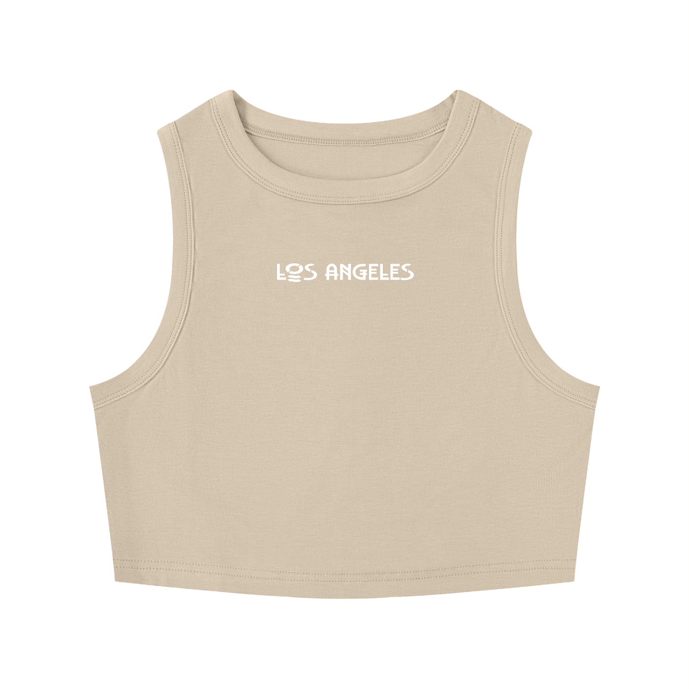 Women's "Los Angeles" Tight Crewneck Crop Tank Top