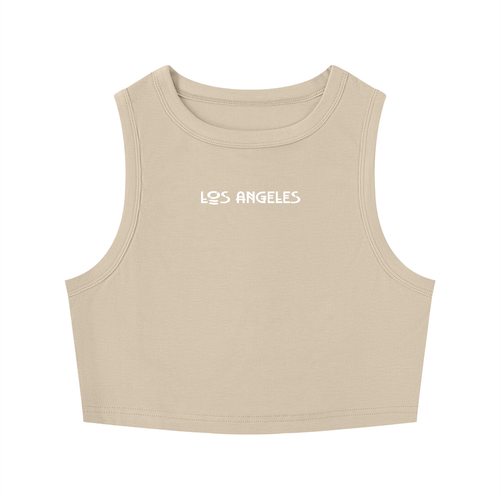 Women's "Los Angeles" Tight Crewneck Crop Tank Top