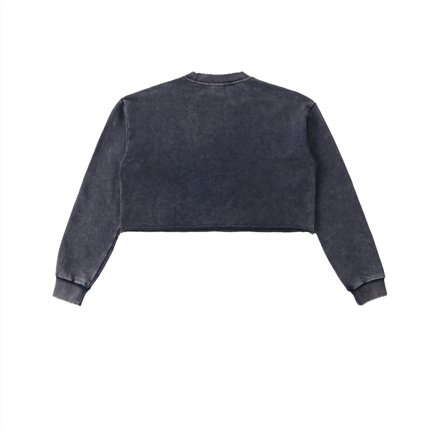 Women's "Sunset Alley" Snow Washed Raw Edge Cropped Sweatshirt