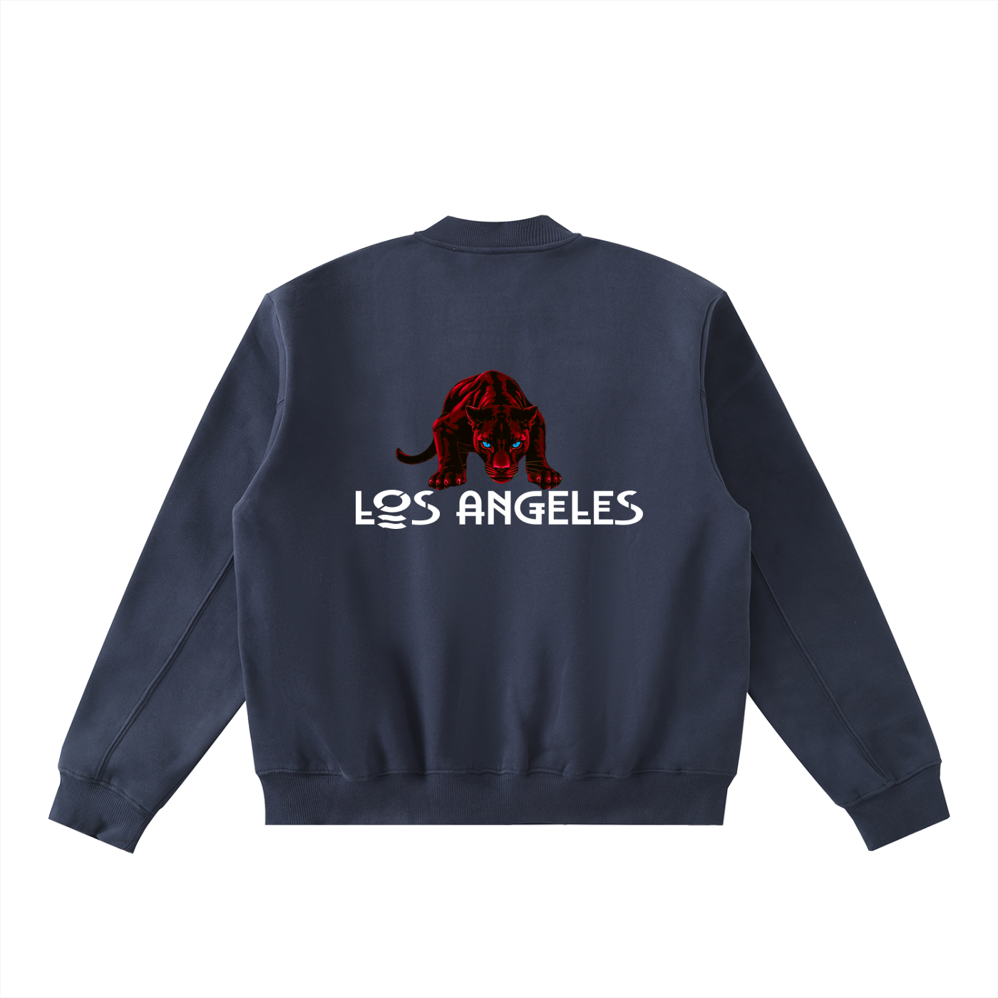 Women's "Midnight Panther" Fleeced Varsity Jacket