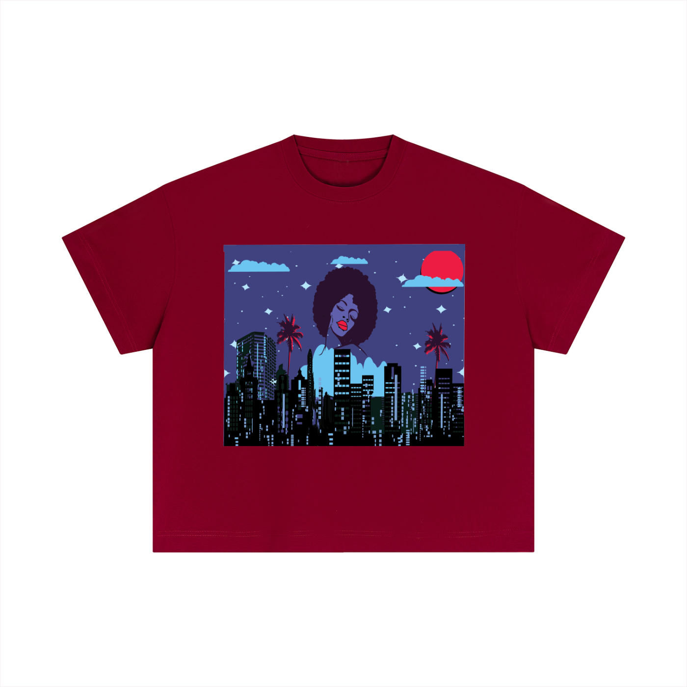 Women's "City Nights" Boxy Graphic Tee