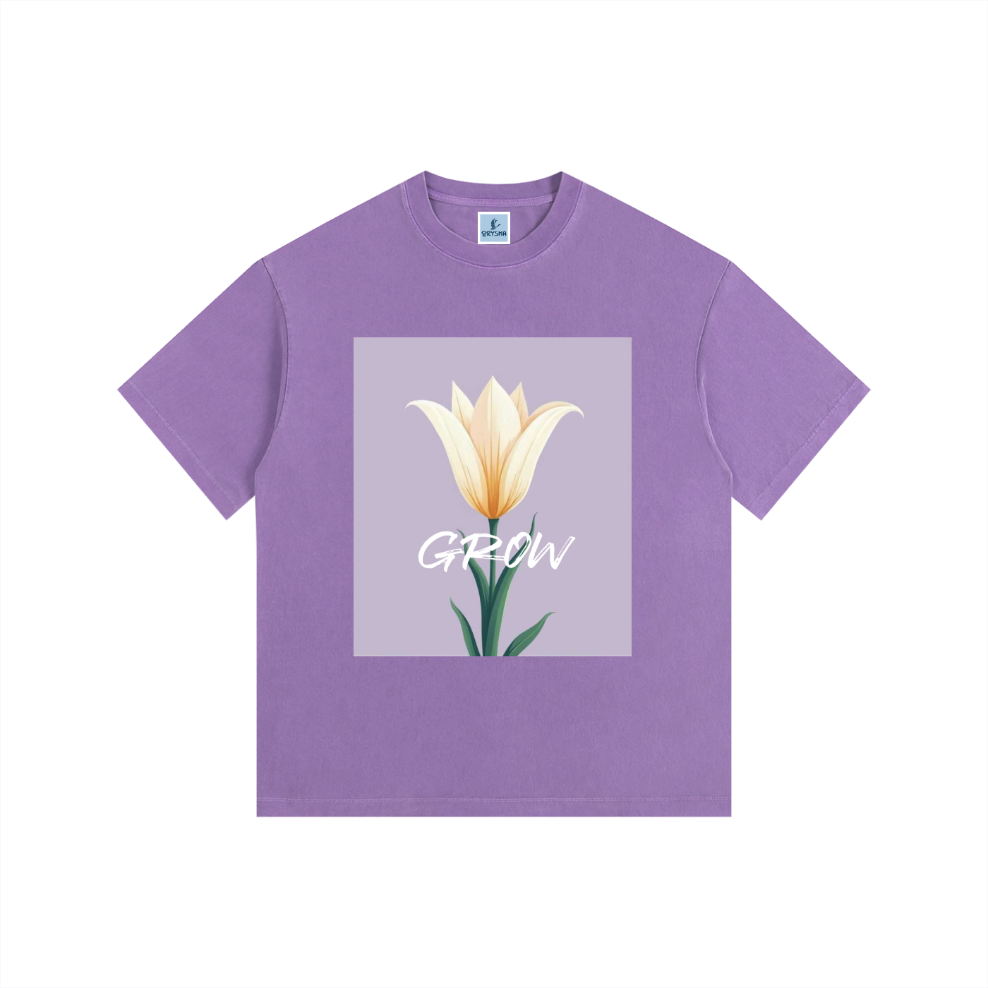 Women’s "Grow" Vintage Washed Oversized Cotton T-Shirt