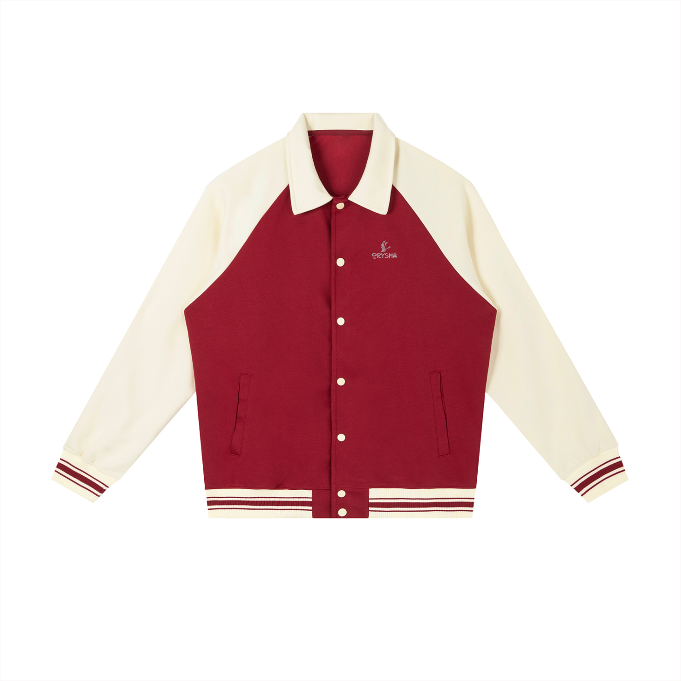 Women's "Legend Made" Contrast Raglan Sleeve Baseball Jacket