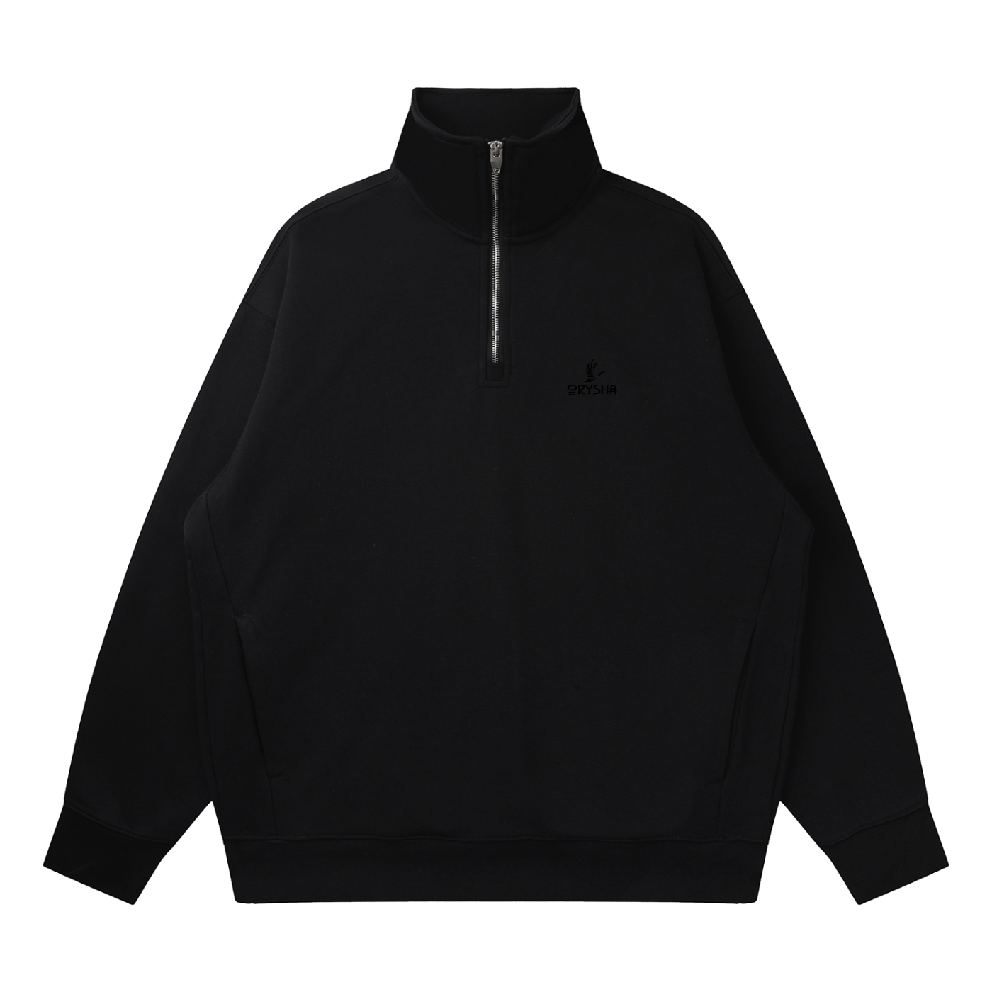 Men's Essential Quarter-Zip Drop Shoulder Sweatshirt