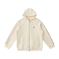 Men's Beige Essential Heavyweight Raglan Sleeve Zip Hoodie