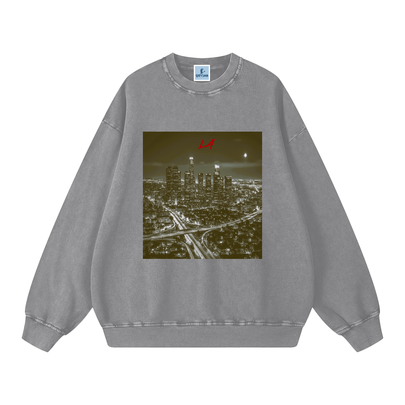 Unisex "LA" Snow Washed Oversized Sweatshirt