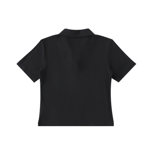 Women's Bodycon Short Sleeve Polo Shirt