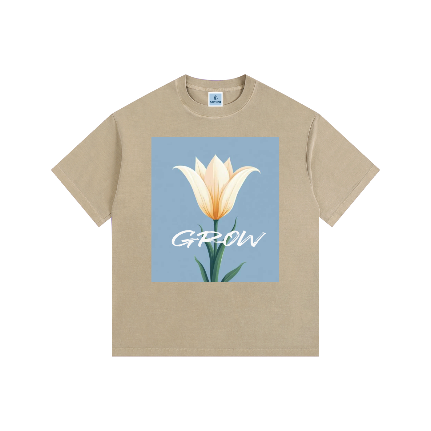 Women's "GROW" Vintage Washed Oversized Tee