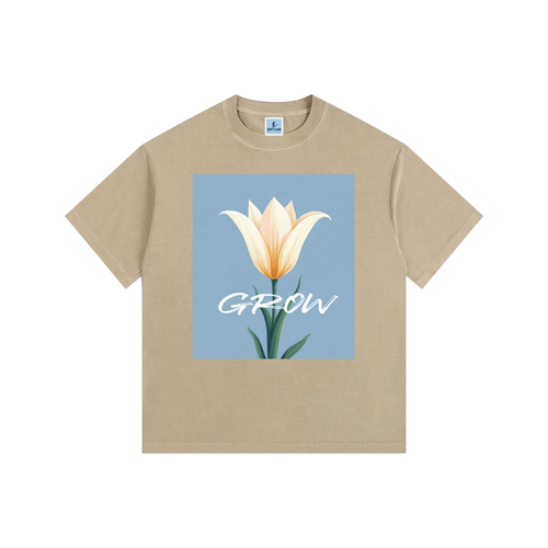 Women's "GROW" Vintage Washed Oversized Tee