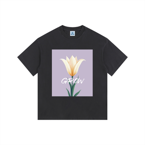 Women’s "Grow" Vintage Washed Oversized Cotton T-Shirt