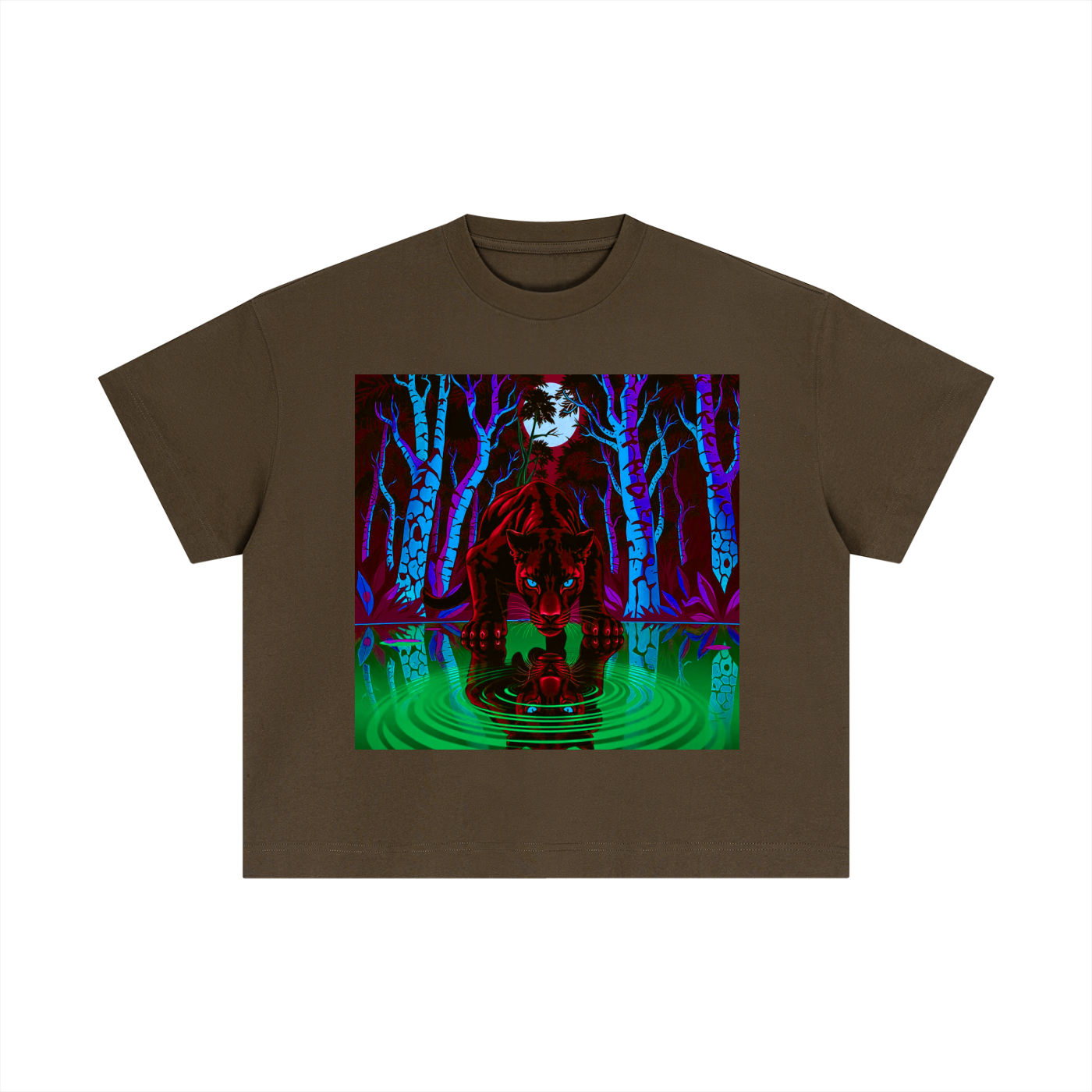 Men's "Midnight Panther" Boxy Graphic Cotton Tee