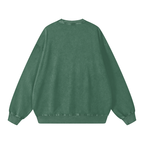 Unisex Essential Vintage Snow Washed Oversized Sweatshirt