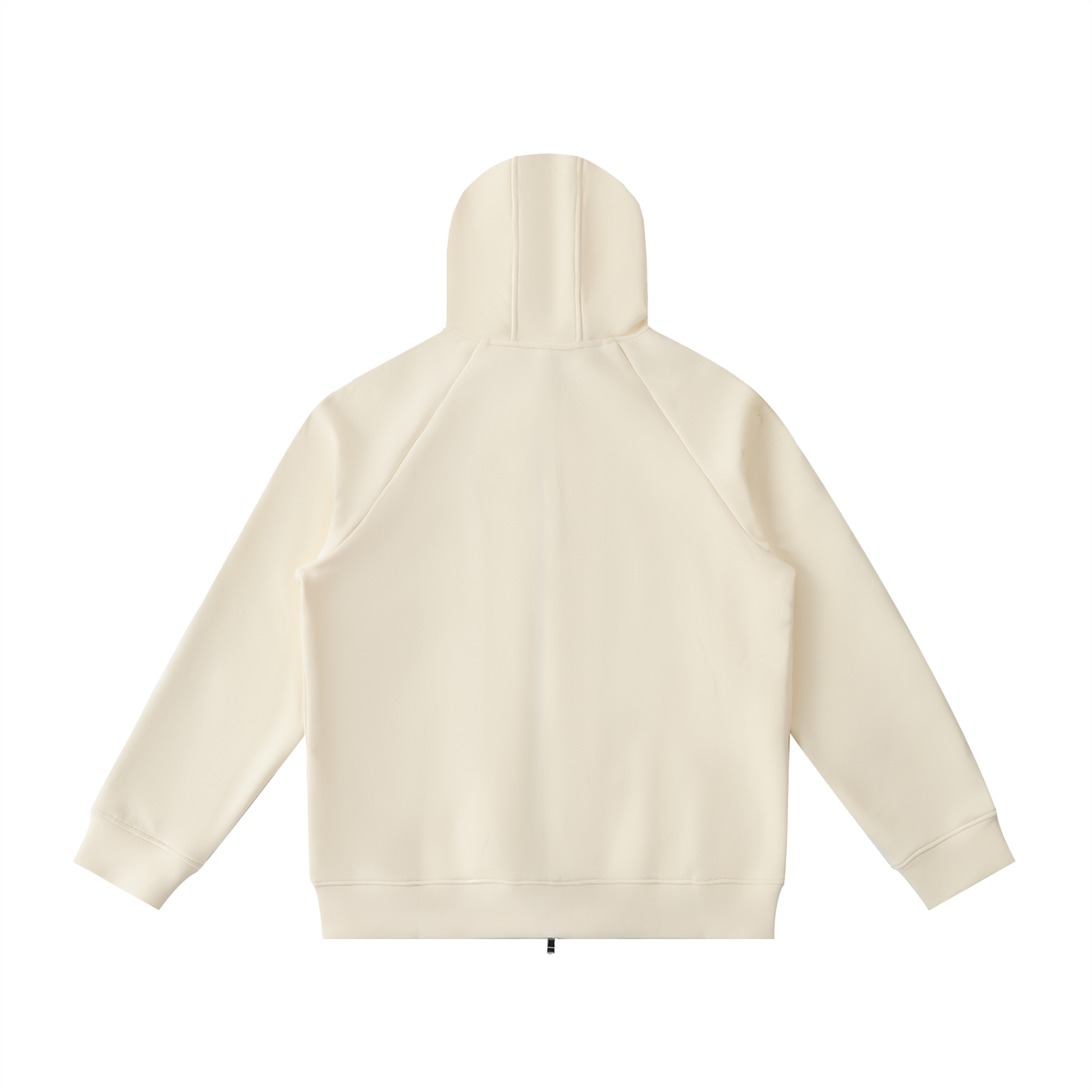 Unisex Beige Essential Heavyweight Zip Hoodie
