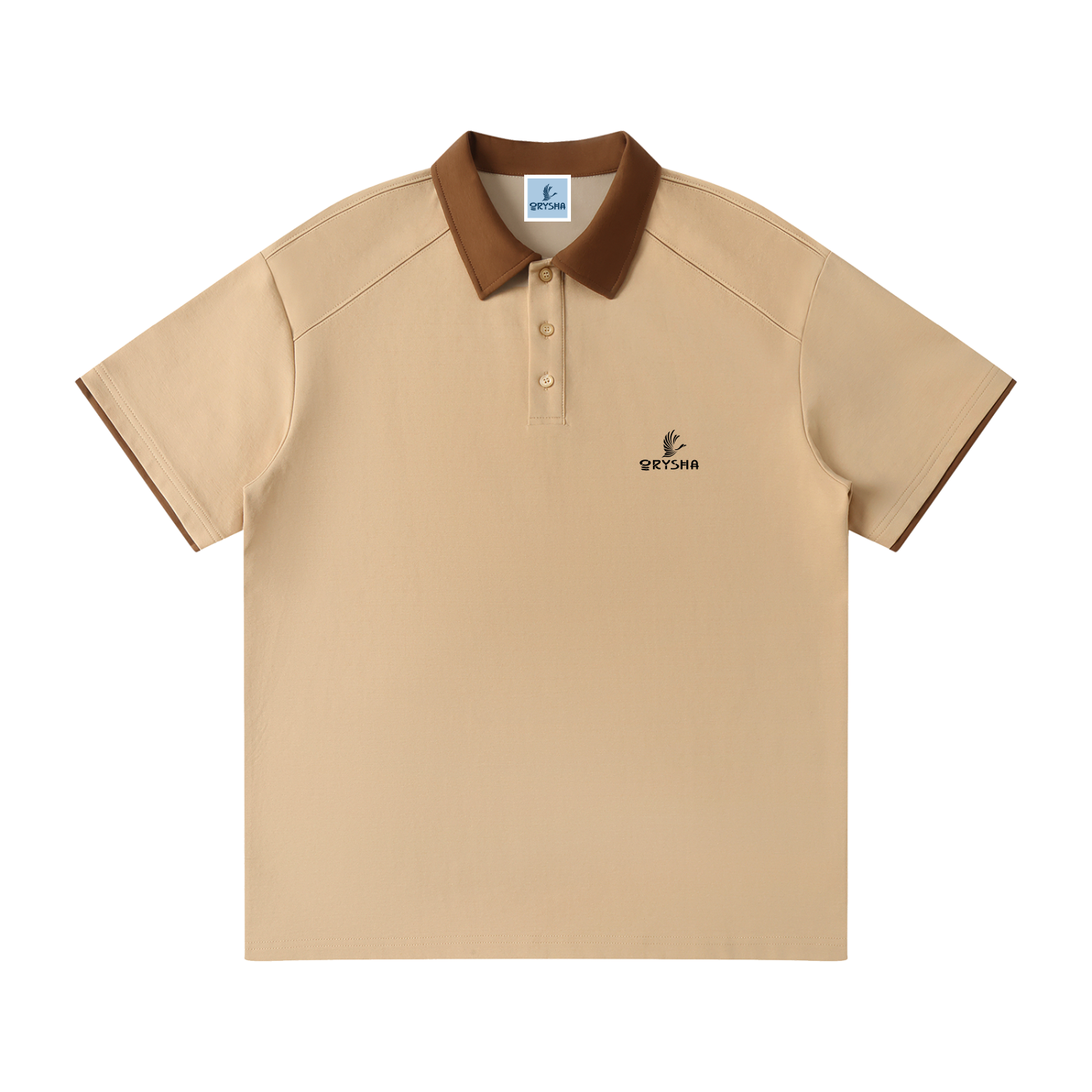 Men's Contrast Collar Raglan Polo Shirt