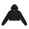 Women's Essential Cropped Zip-Up Hoodie
