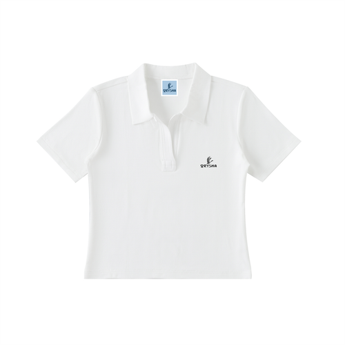 Women's Bodycon Short Sleeve Polo Shirt
