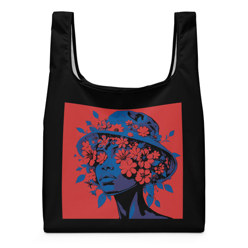 Orysha Bloom State reusable shopping bag with bold floral artwork design