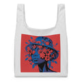 Orysha Bloom State reusable shopping bag with bold floral artwork design
