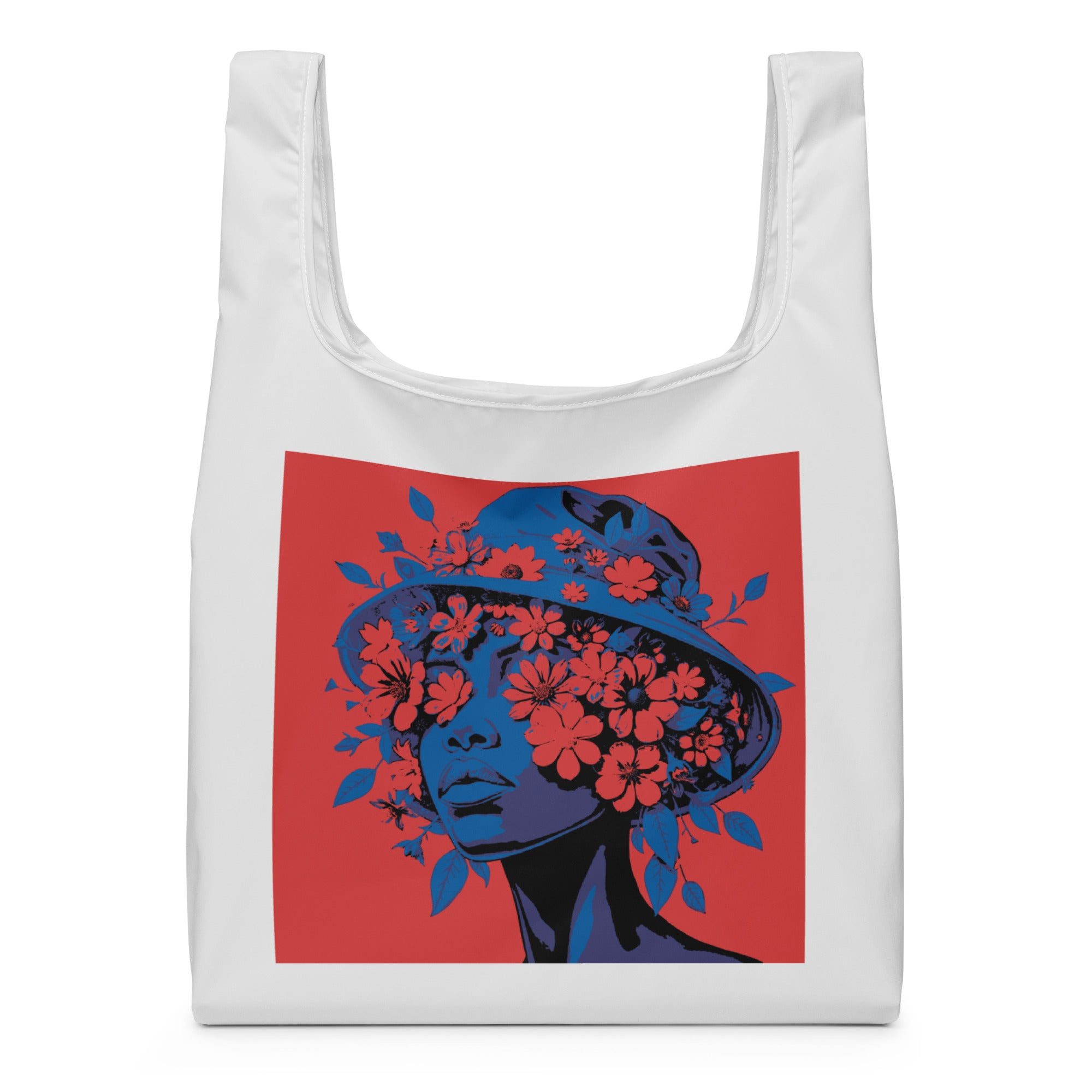 Orysha Bloom State reusable shopping bag with bold floral artwork design