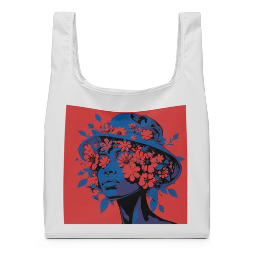 Orysha Bloom State reusable shopping bag with bold floral artwork design