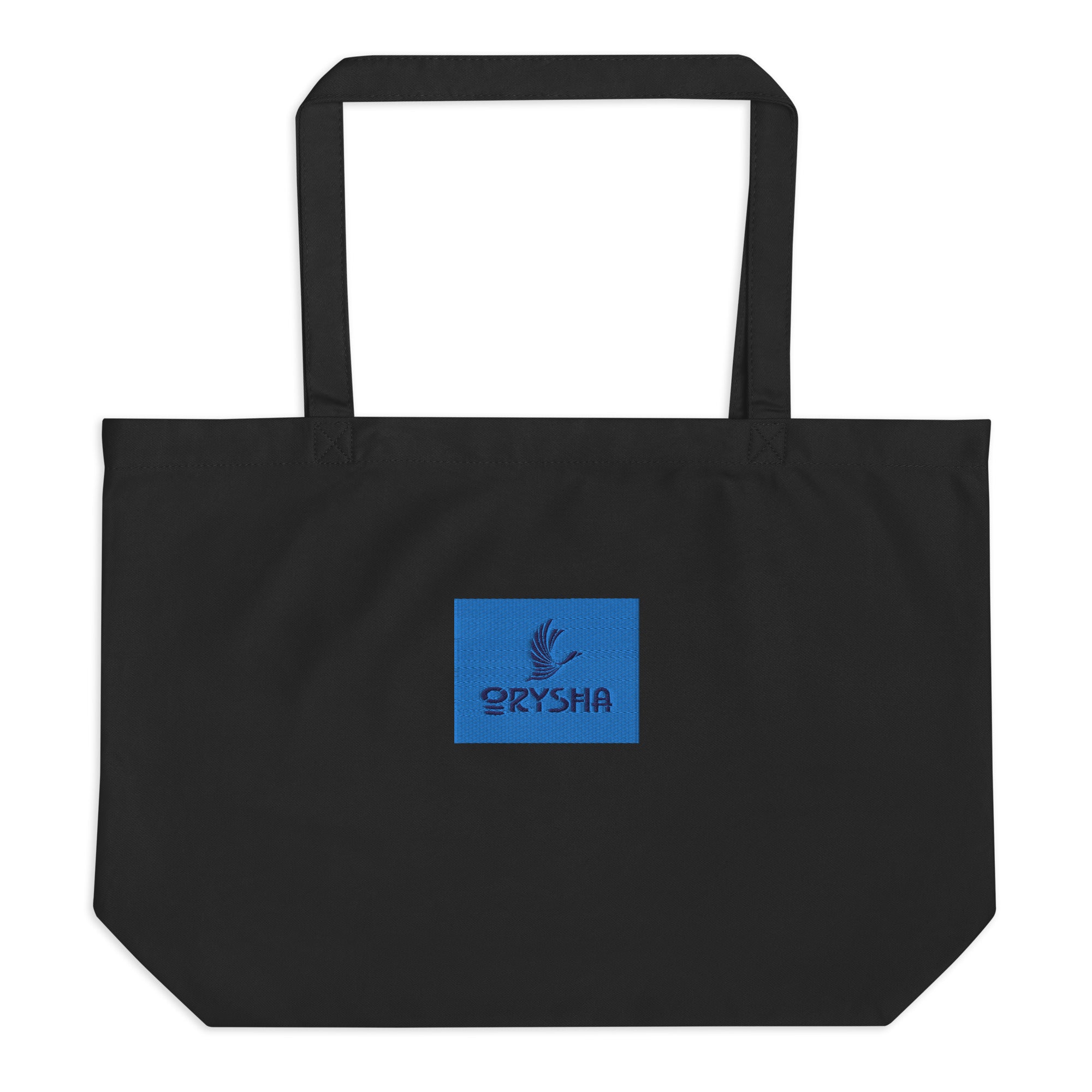 Orysha Large Eco Tote Bag made from certified organic cotton featuring a spacious open compartment, flat-bottom design, and durable shoulder straps.